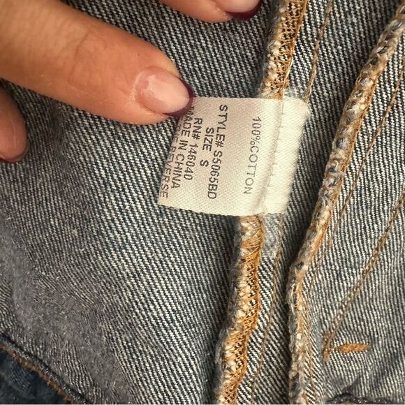 Sunset + Spring Patched Denim Jacket-Womens Size Small - Picture 7 of 13